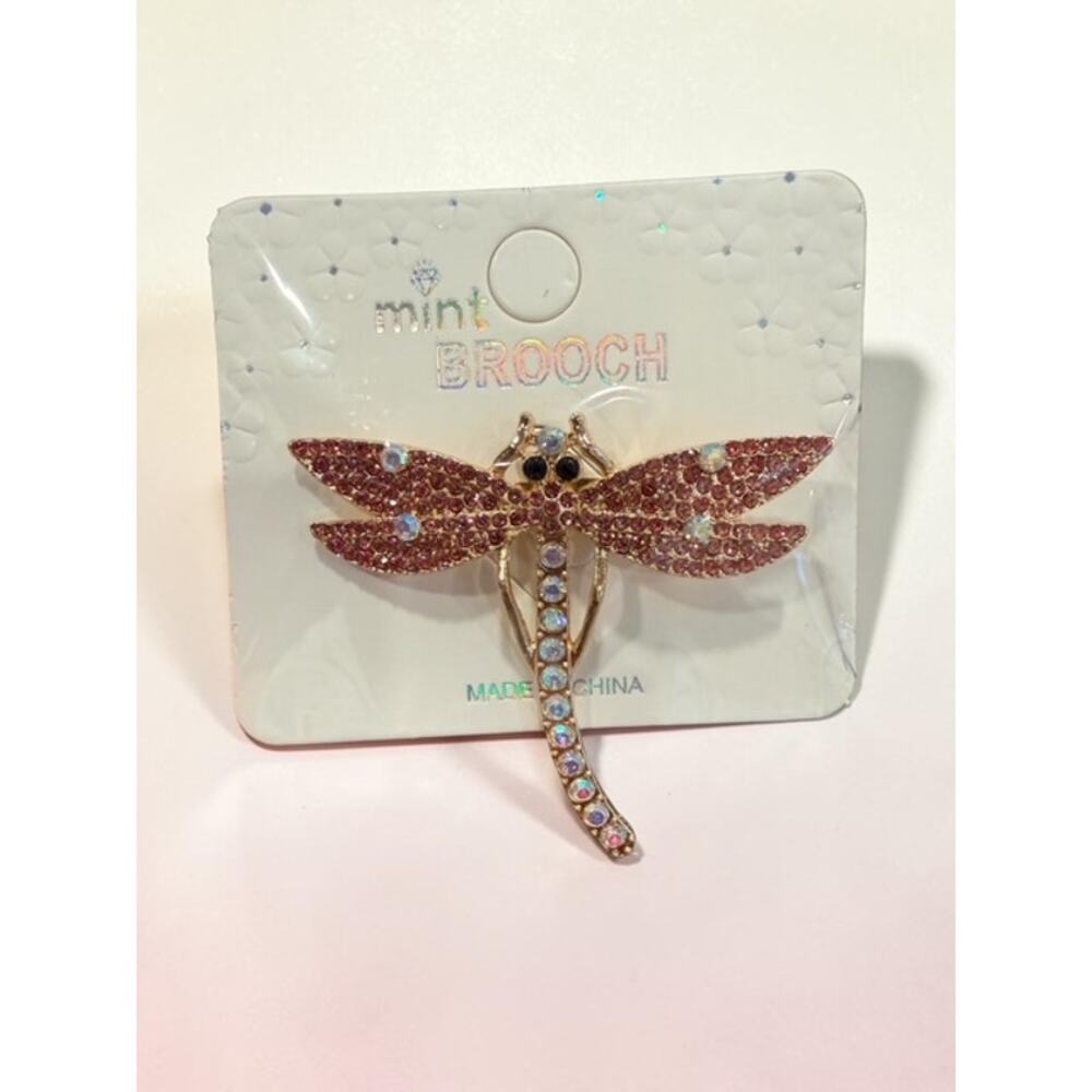 Malibu Pink Dragonfly Brooch - Picture 3 of 3
